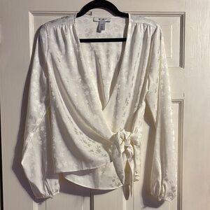 White House Black Market wrap blouse